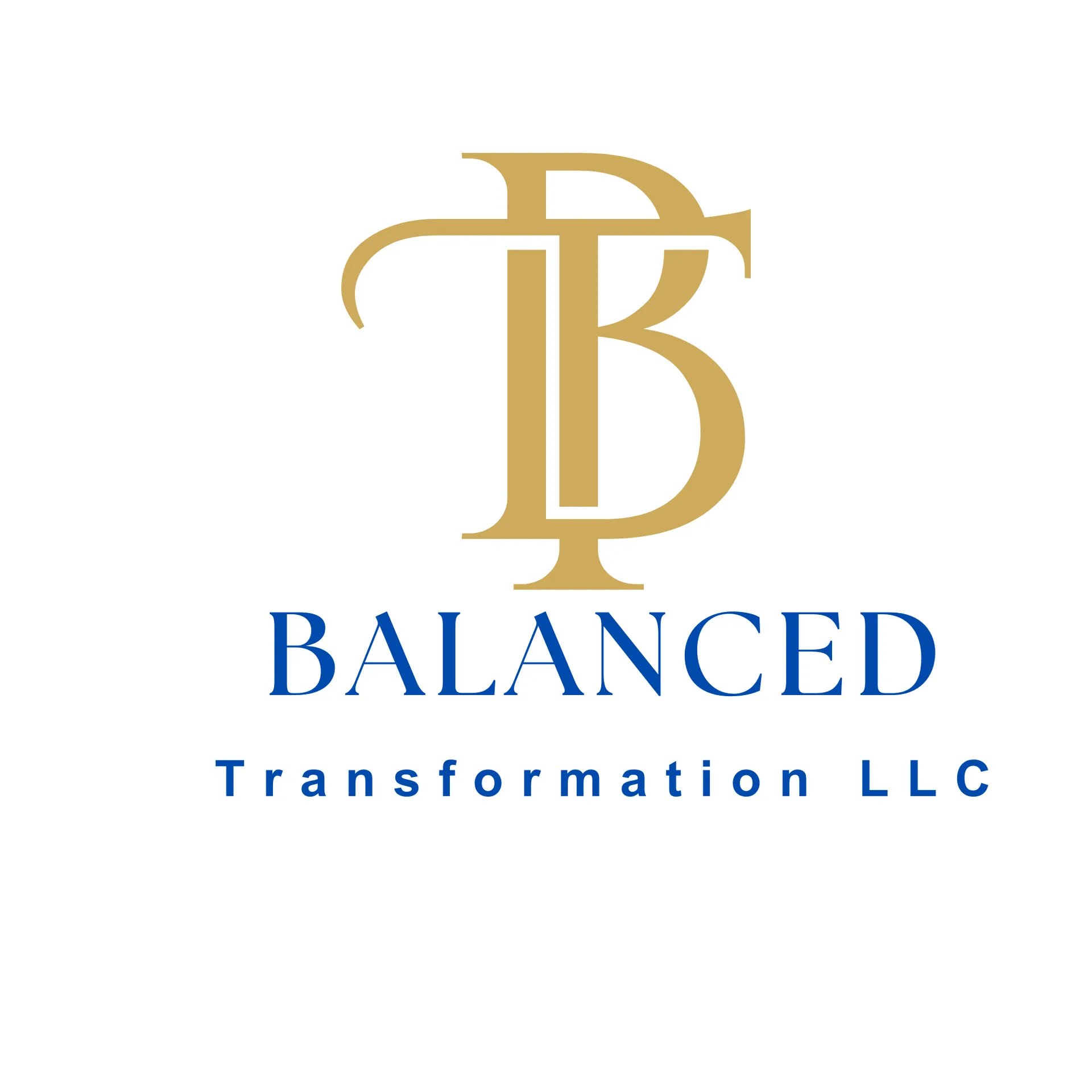 Balanced Transformation LLC gold BT monogram logo
